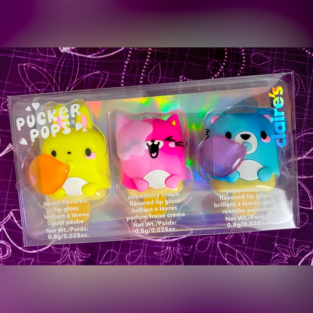 #505 New 3 Packs Of lip gloss from claires